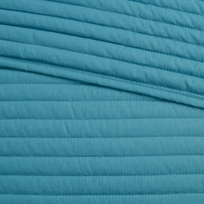 8 Piece Aqua Seersucker Comforter and Quilt Set