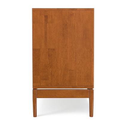 Solid wood sideboard buffet by HouseOfZazla in warm brown finish tall storage cabinet on Tampa Home & Garden Store