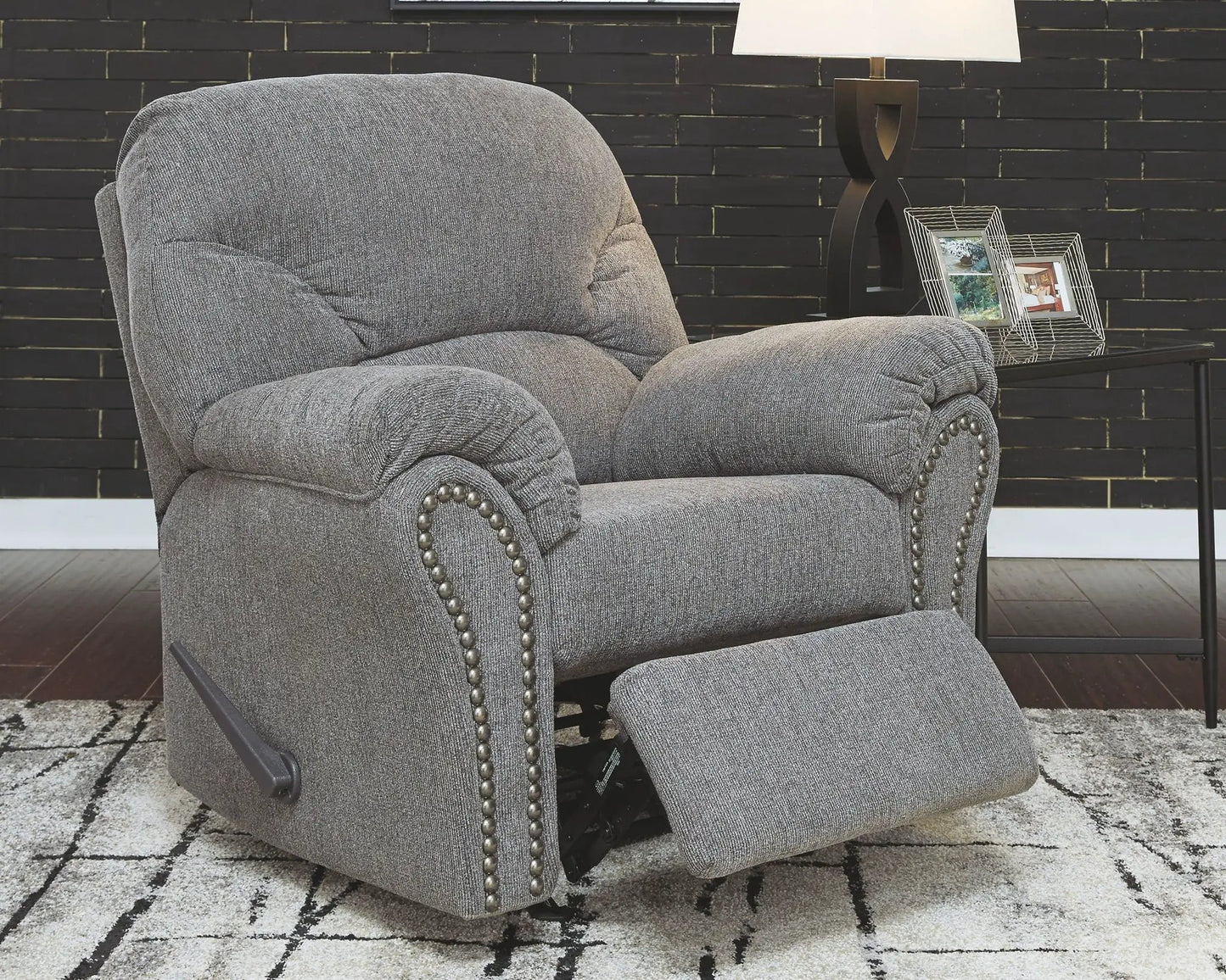 Allmaxx Living Room Set gray fabric stationary armchair with nailhead trim by Unique Piece Furniture on Tampa Home & Garden Store