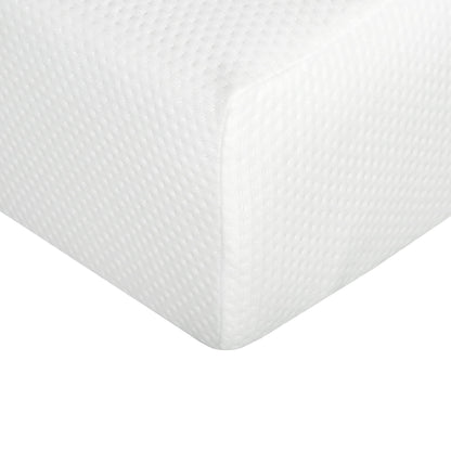 8-inch Plush Gel Memory Foam Mattress Aloe Vera Cover HouseOfZazla fabric close-up in white on Tampa Home & Garden Store