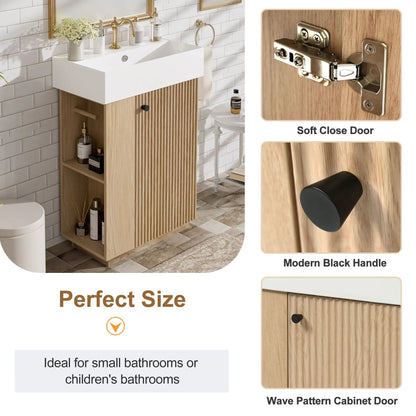 Bathroom Vanity With Sink, Freestanding Cabinet