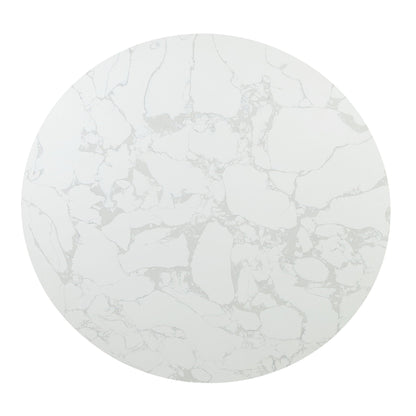 Clayten round dining table top with marble pattern by HouseOfZazla on Tampa Home & Garden Store