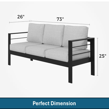 Three Seat Outdoor Sofa and Thick Cushions