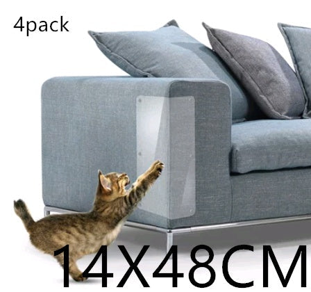 Cat Claw Protector Sofa Pads by Pet Zen, 4-pack, clear plastic, 14x48 cm on Tampa Home & Garden Store