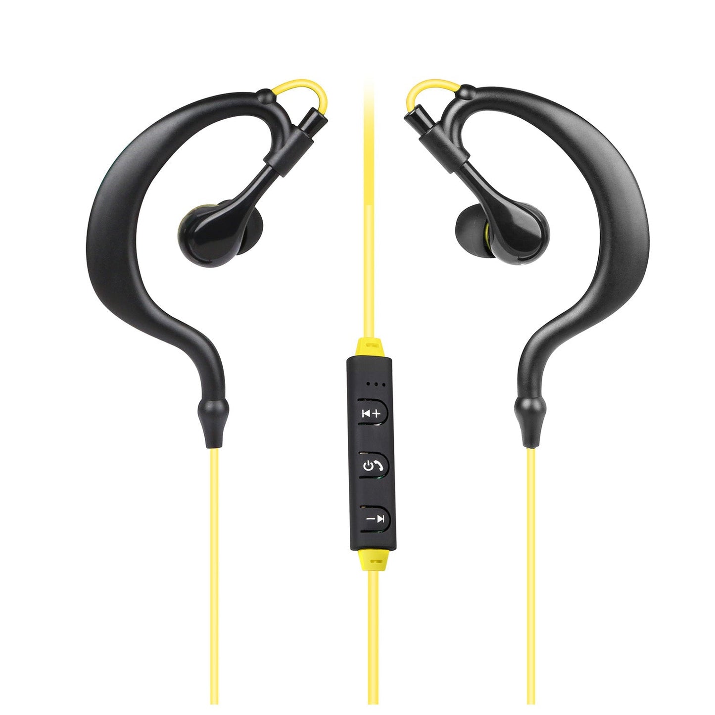GemGear wireless V4.1 sport in-ear headphones with yellow neckband and inline mic pair on Tampa Home & Garden Store