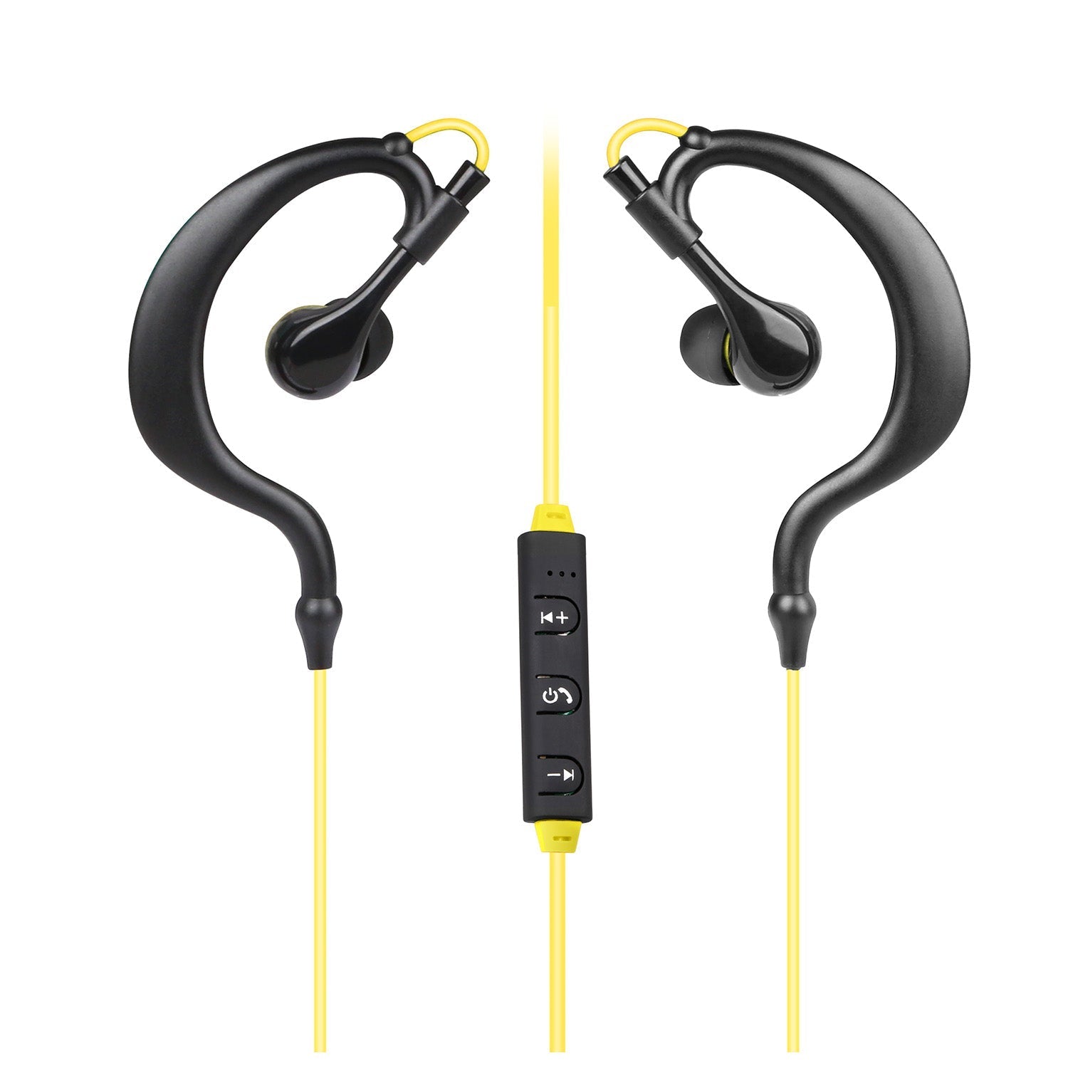 GemGear wireless V4.1 sport in-ear headphones with yellow neckband and inline mic pair on Tampa Home & Garden Store