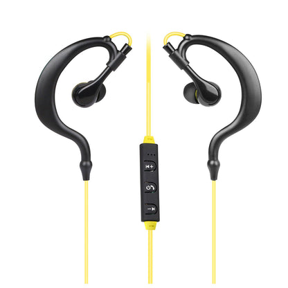 GemGear wireless V4.1 sport in-ear headphones with yellow neckband and inline mic pair on Tampa Home & Garden Store