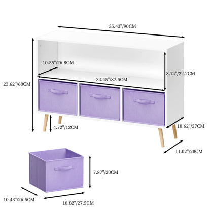 Bookcase with Collapsible Drawers Book Display