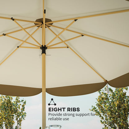 Vented patio table umbrella by HouseOfZazla with tan frame and canopy on Tampa Home & Garden Store