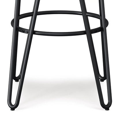 Simeon Multifunctional Metal Stool with Wood Seat