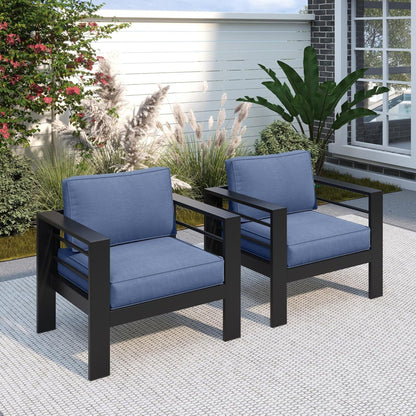 All Weather Patio Chairs and Thick Foam Cushions