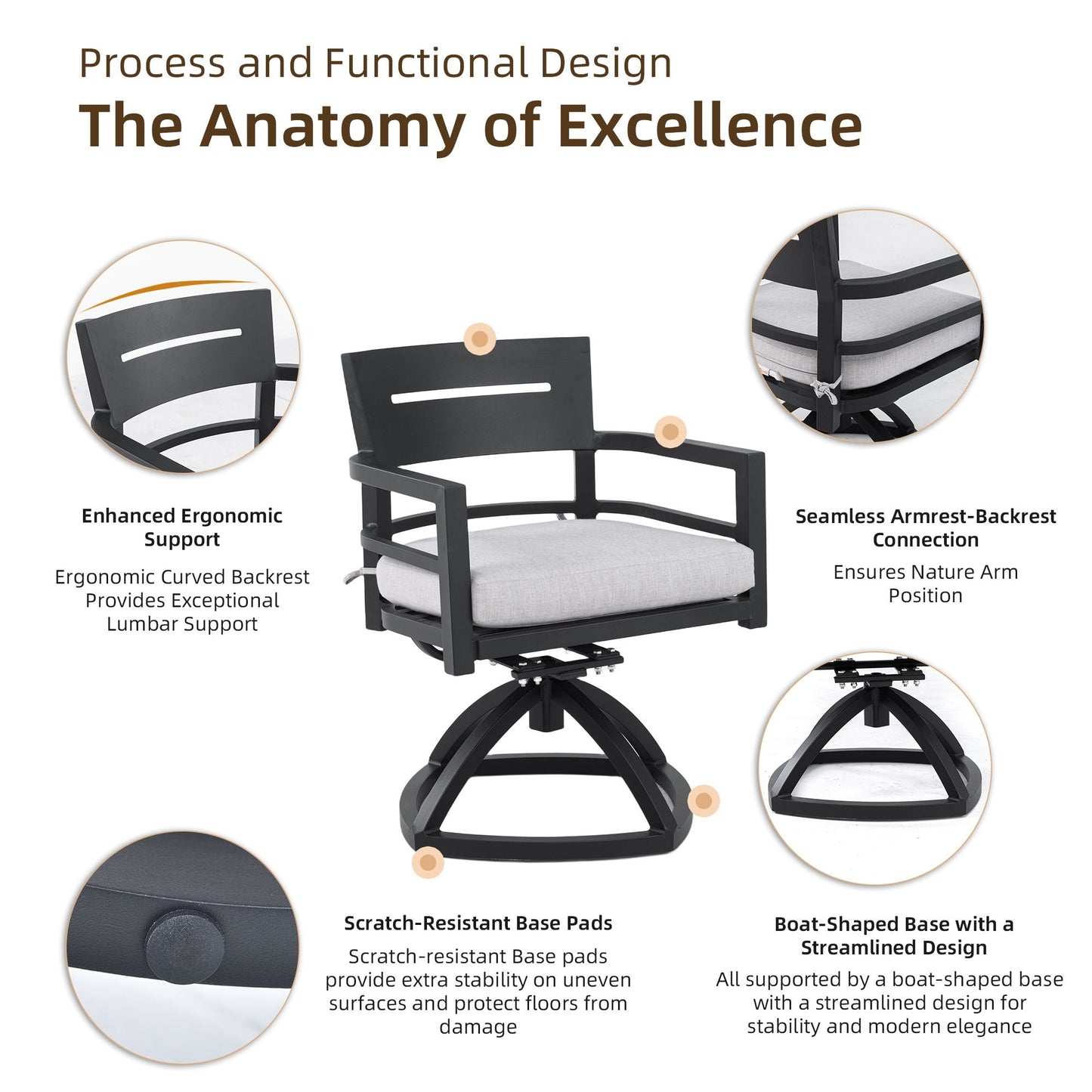 Outdoor Patio and Squircle Dining Table Set