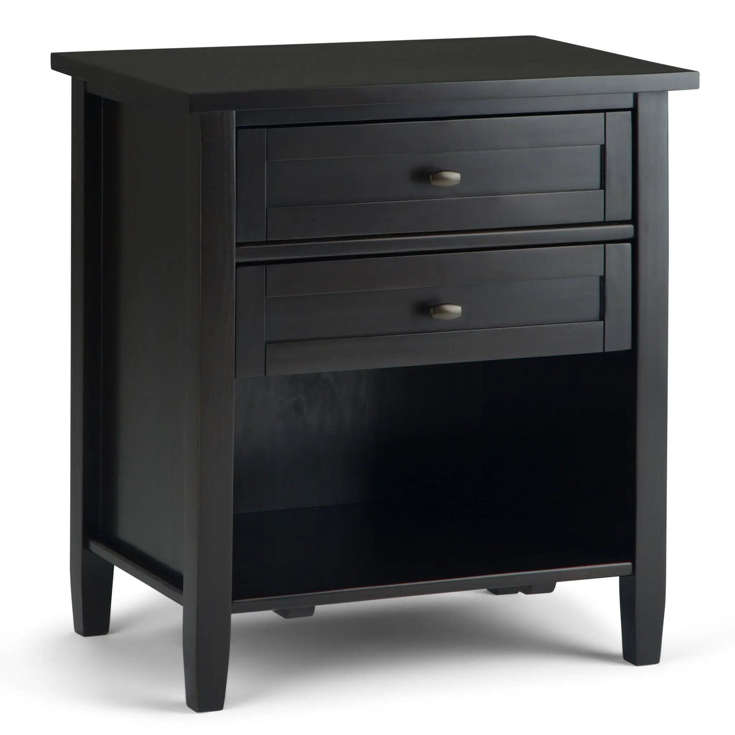 Warm Shaker Handcrafted Bedside Table by Unique Piece Furniture, black finish with drawers on Tampa Home & Garden Store