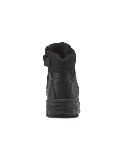 Kiwi Rugged Black Full Grain Leather Mid-Cut 6" Composite Toe Zipped Waterproof Tactical Boots [R68100]