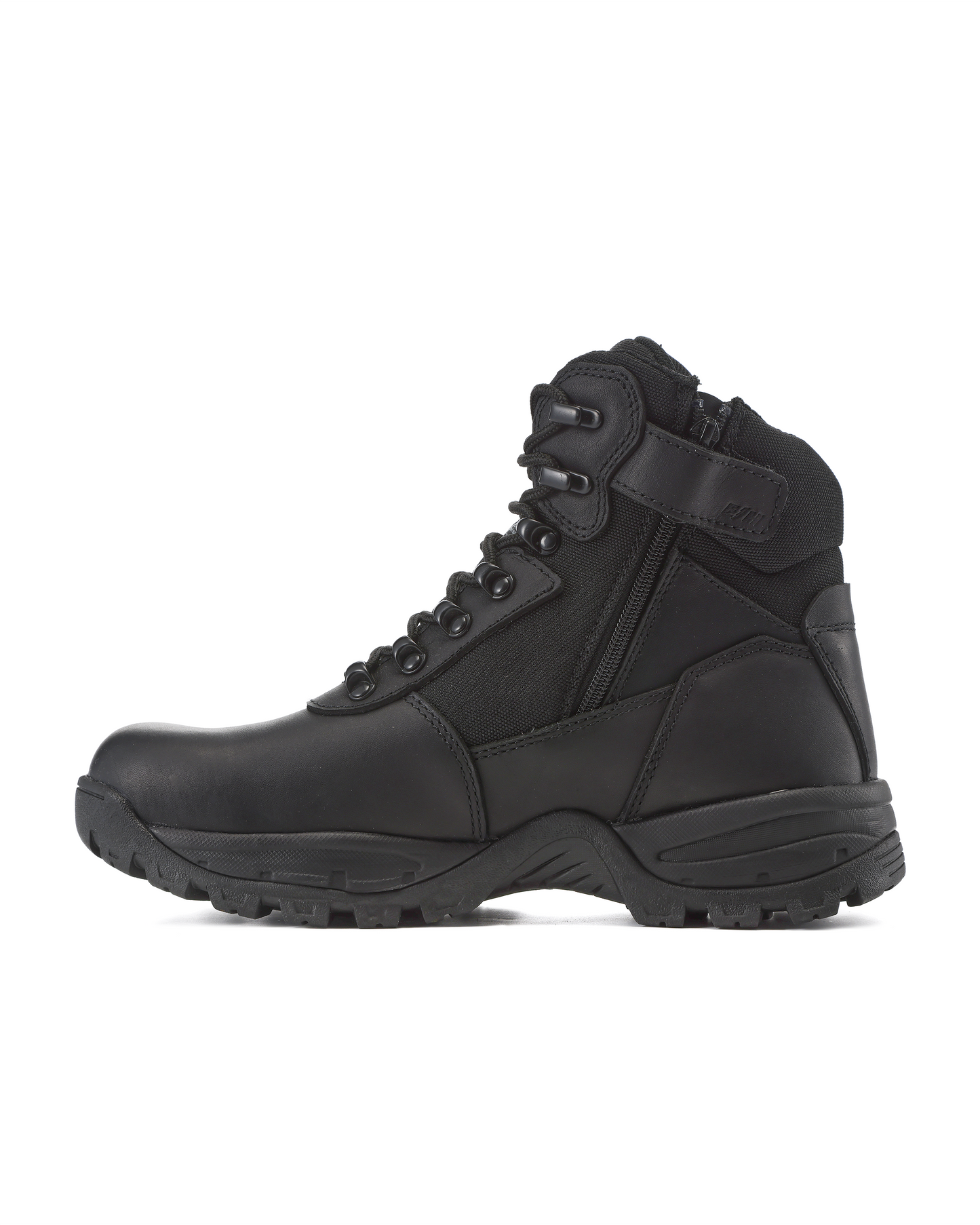 Kiwi Rugged Black Full Grain Leather Mid-Cut 6" Composite Toe Zipped Waterproof Tactical Boots [R68100]