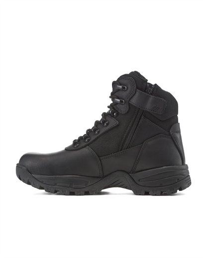Kiwi Rugged Black Full Grain Leather Mid-Cut 6" Zipped Waterproof Tactical Boots [R63100]