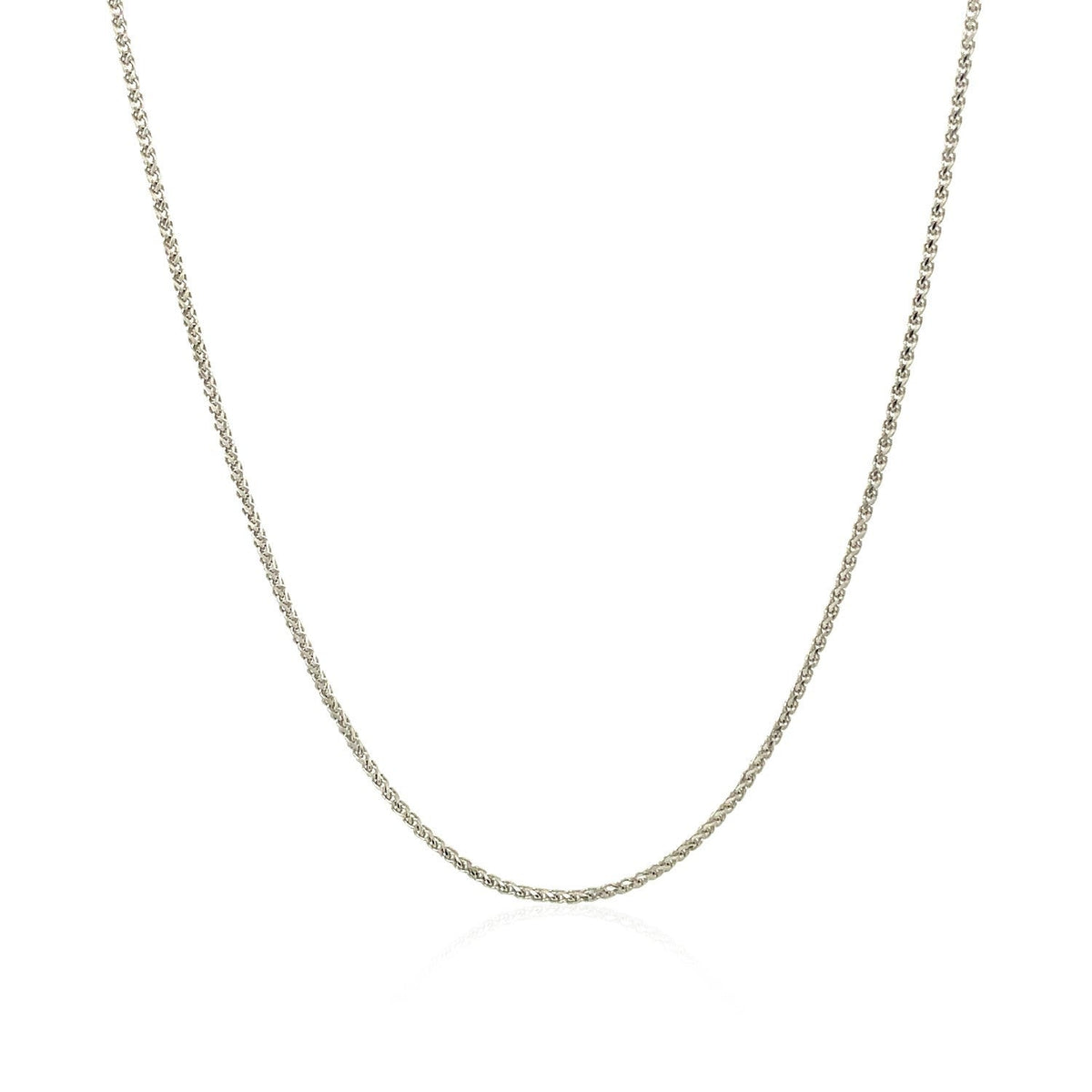 Necklace 1.0mm 14k white gold diamond-cut round wheat chain Bids.com on Tampa Home & Garden Store