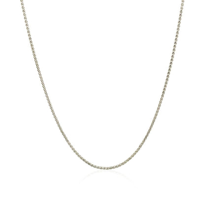 Necklace 1.0mm 14k white gold diamond-cut round wheat chain Bids.com on Tampa Home & Garden Store