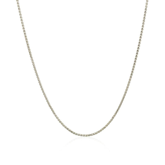 Necklace 1.0mm 14k white gold diamond-cut round wheat chain Bids.com on Tampa Home & Garden Store