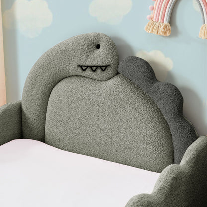 Toddler Dinosaur Bed and Safety Guardrail