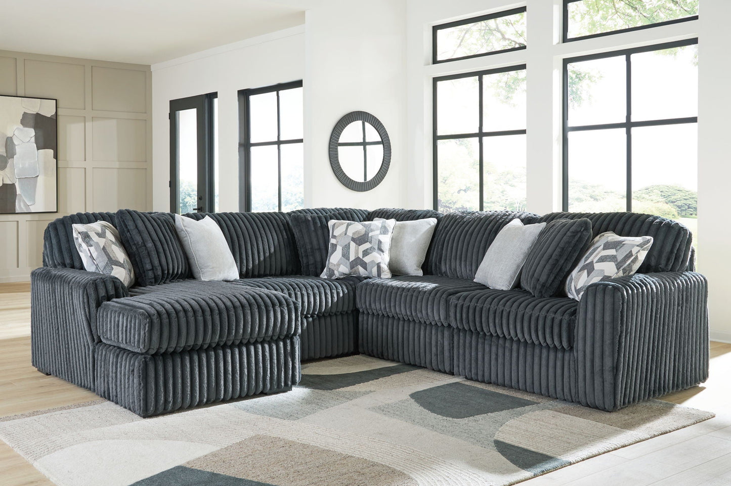 Midnight Madness Sectional and Jumbo Corduroy