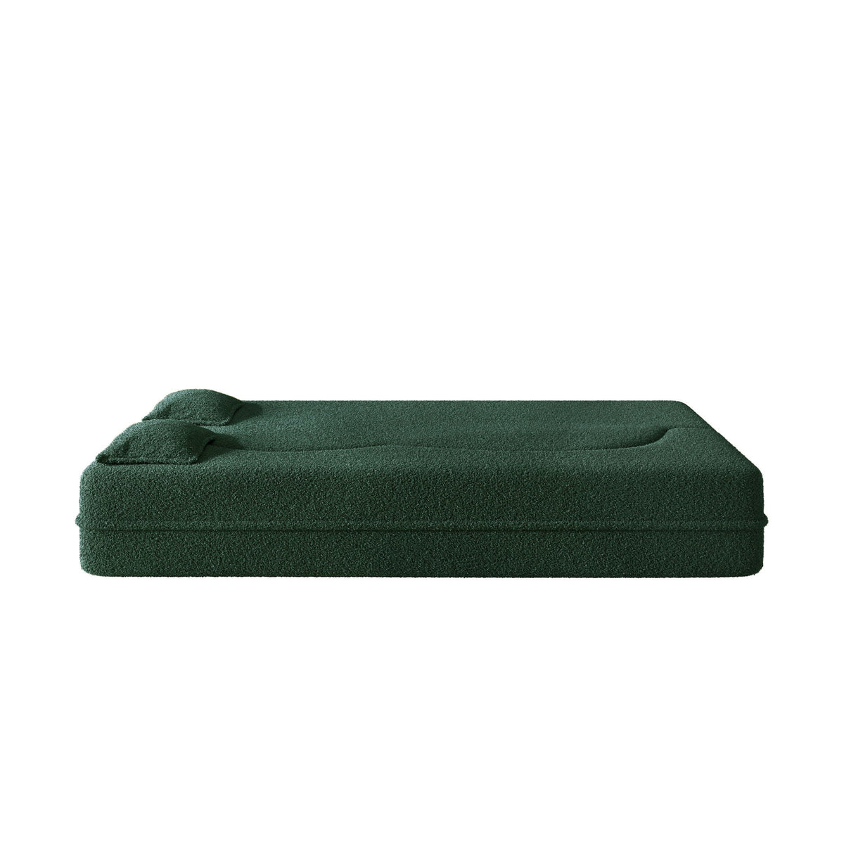 Modern Floor Sleeper Sofa Bed And Two Pillows