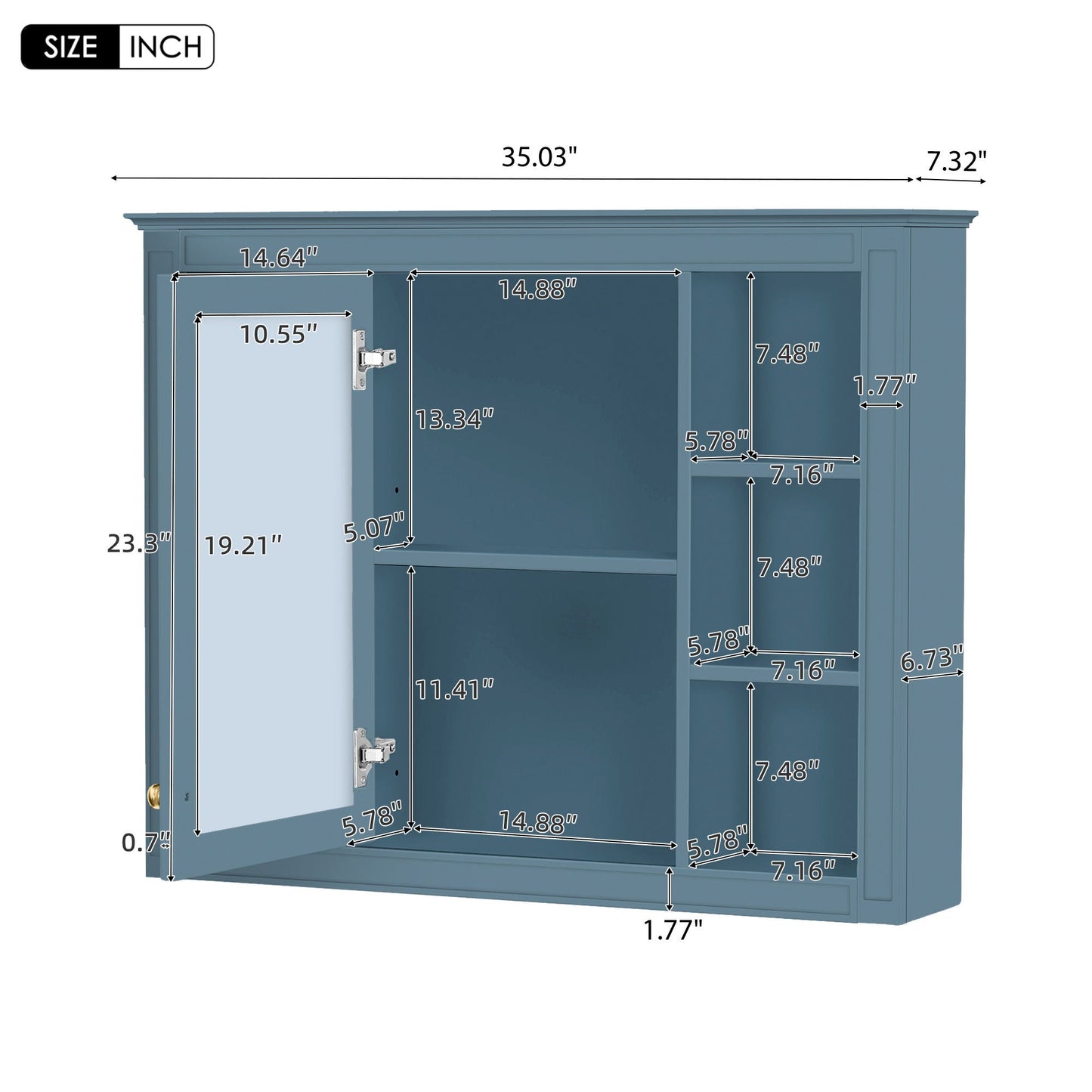 Wall Mounted Medicine Cabinet with Mirror