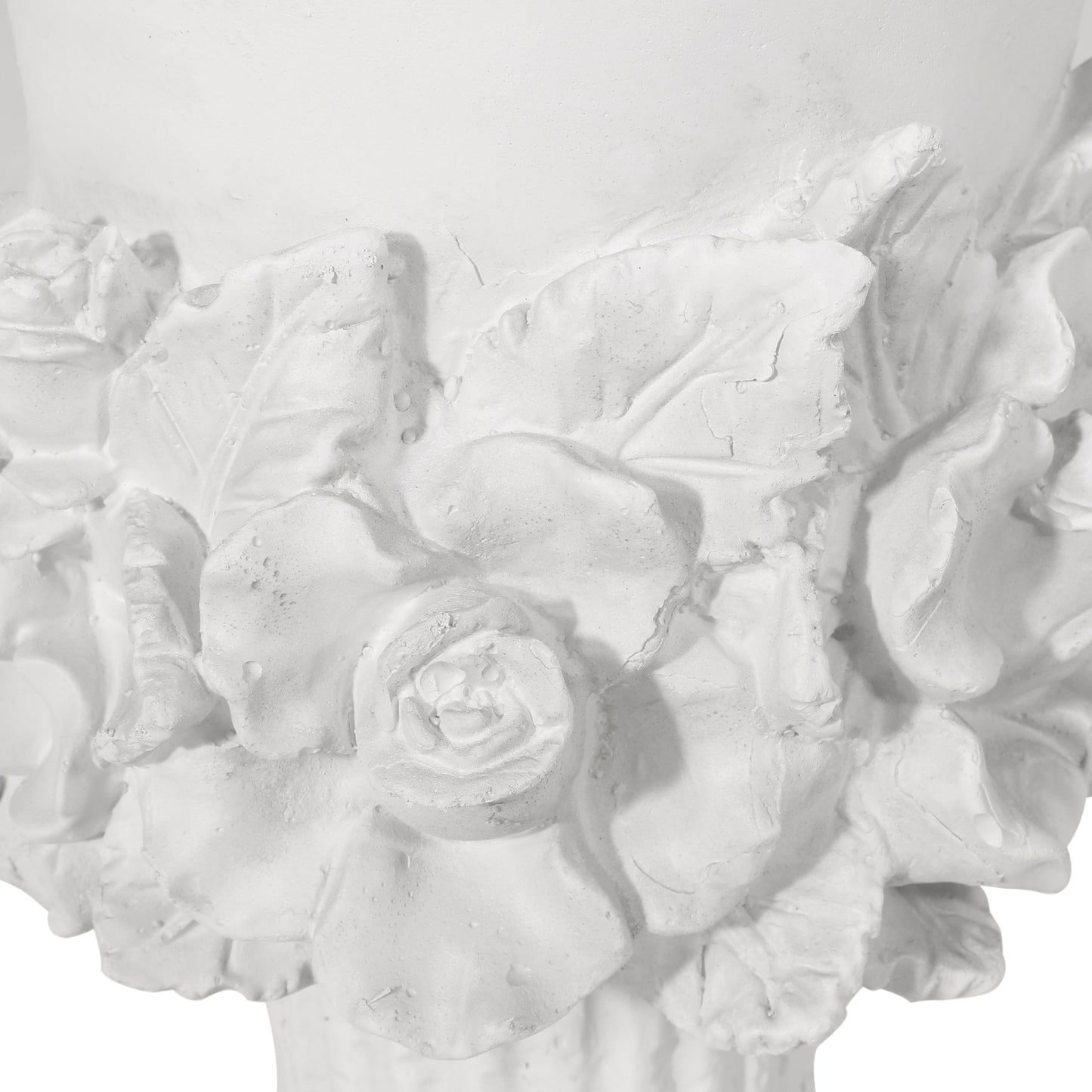 MGO Garden Urn Planter white textured stone surface close-up HouseOfZazla on Tampa Home & Garden Store