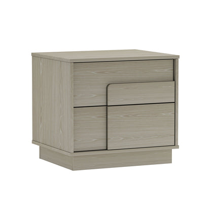 Modern Nightstand with Push to Open Drawers in light oak finish, accent nightstand on Tampa Home & Garden Store