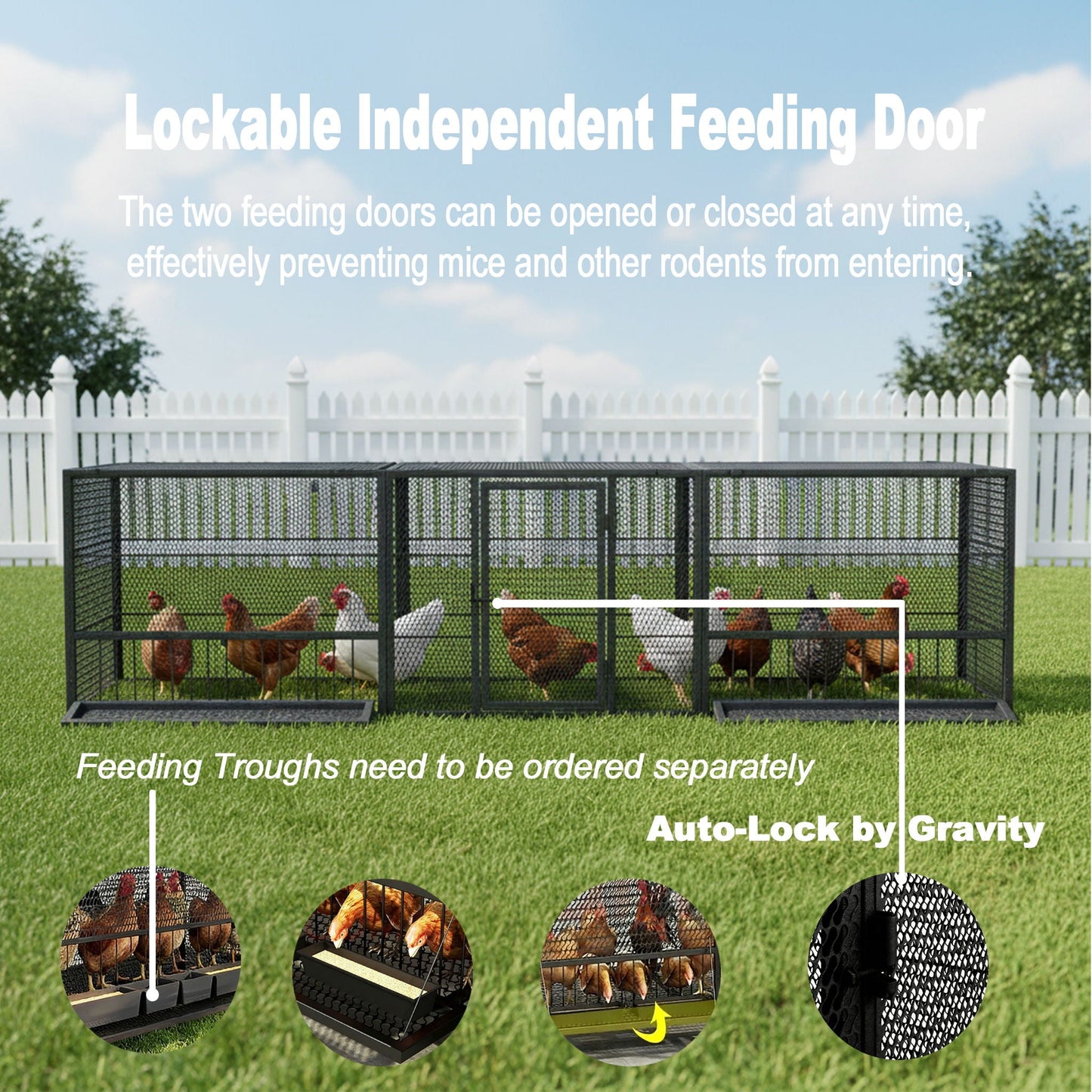 Thickened Chicken Coop Outdoor cage black and silver metal bird cage HouseOfZazla Bird Cages on Tampa Home & Garden Store