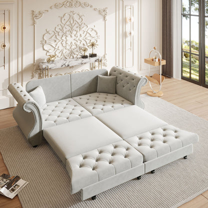Oversized Chesterfield Sofa and a Pull Out Bed