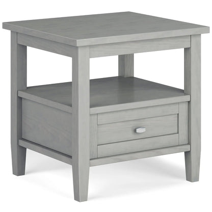 Warm Shaker handcrafted coffee table Unique Piece Furniture in light gray wood with drawer on Tampa Home & Garden Store