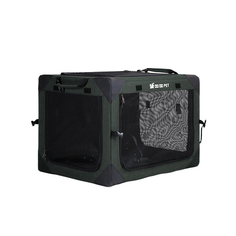 One Piece Collapsible Kennel Tent in green cloth with mesh panels, Sell My Stuff on Tampa Home & Garden Store