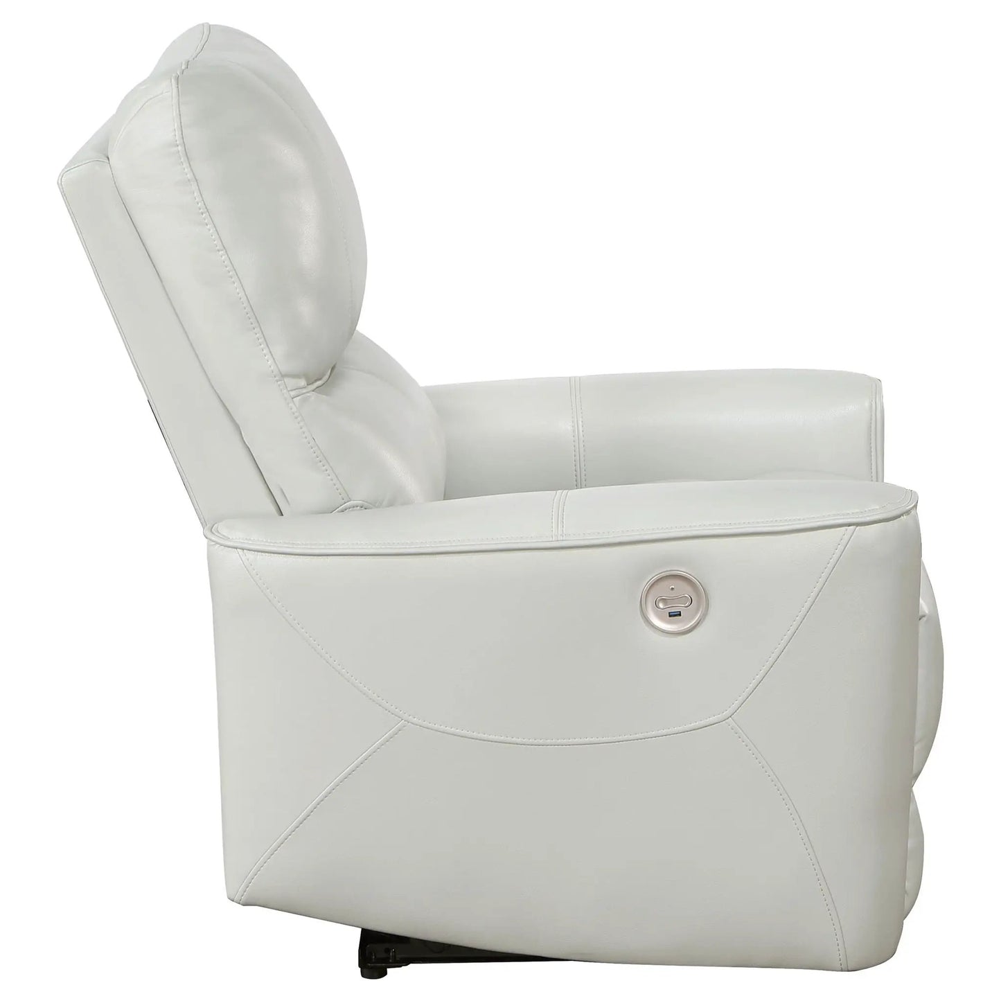 Gray Dove upholstered power recliner chair with USB charging and smooth recline on Tampa Home & Garden Store