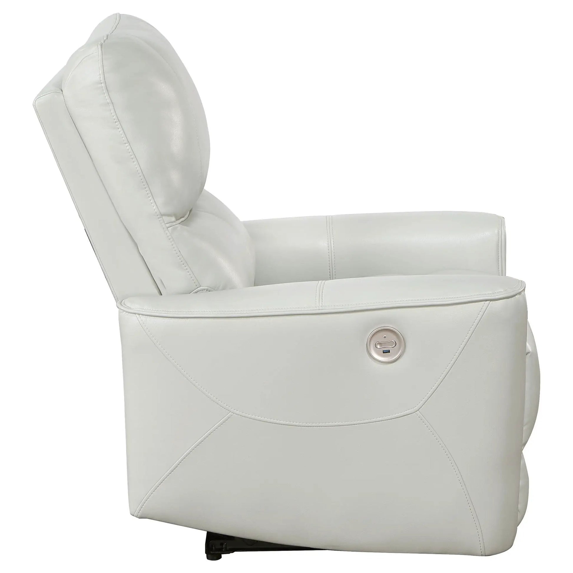 Gray Dove upholstered power recliner chair with USB charging and smooth recline on Tampa Home & Garden Store