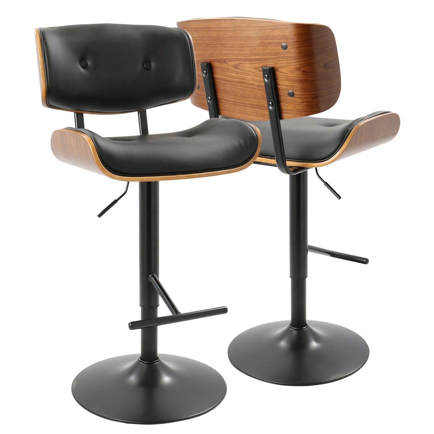 Lombardi Mid Century Modern Adjustable Bar Stool