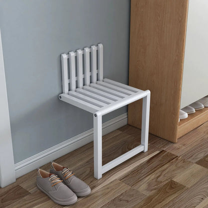 Wall-mounted folding chair for shoe changing, space-saving slatted seat FLIPSTYLEZLLC on Tampa Home & Garden Store