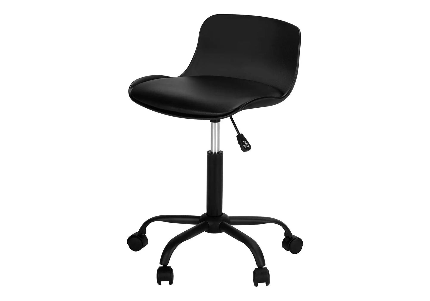 Office chair black faux leather, adjustable height, swivel with five casters on Tampa Home & Garden Store