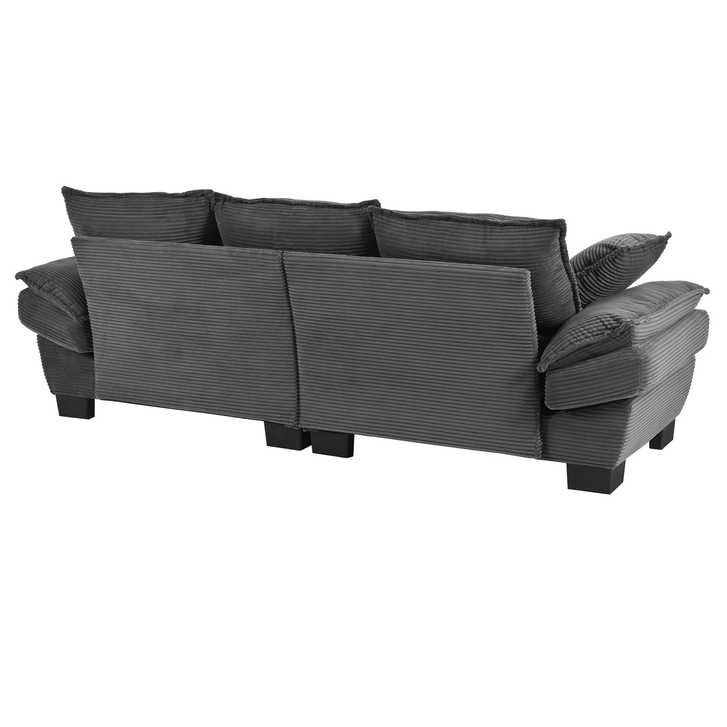 Modern Corduroy Sofa and the Curved Frame
