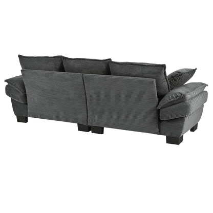 Modern Corduroy Sofa and the Curved Frame