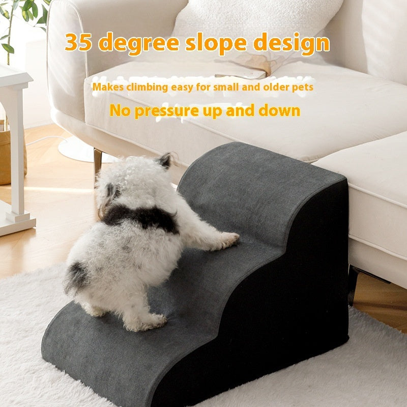 Pet removable and washable stair steps in dark gray foam for small dogs on Tampa Home & Garden Store
