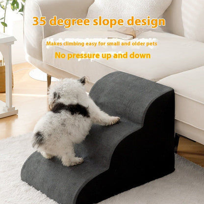 Pet removable and washable stair steps in dark gray foam for small dogs on Tampa Home & Garden Store