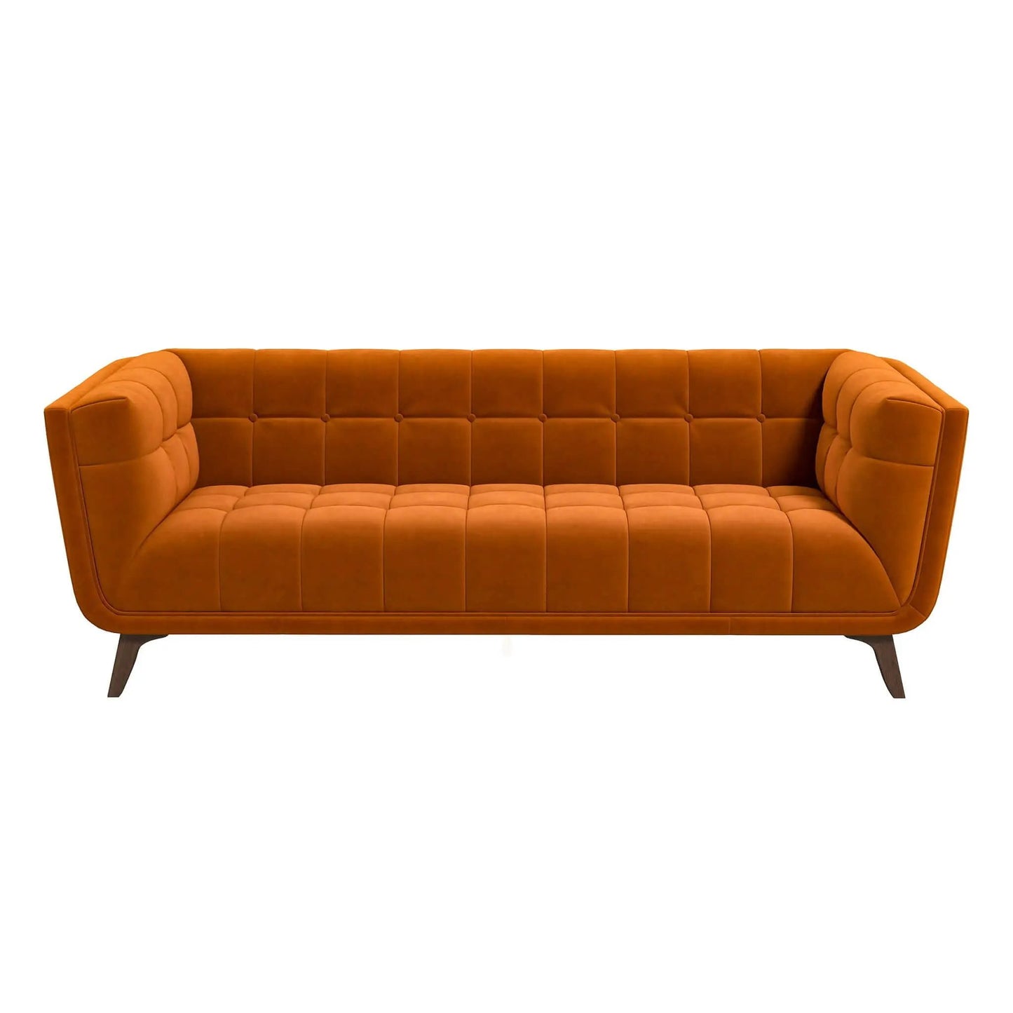 Addison mid-century tufted sofa in orange upholstery by Unique Piece Furniture on Tampa Home & Garden Store
