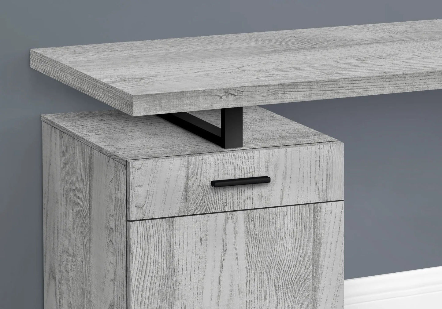 Computer Desk With Left and Right Setup Storage