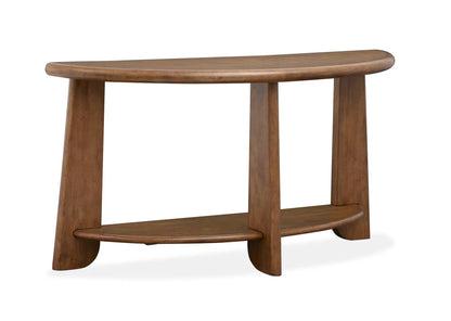 Tanner Demilune Sofa Table in Tawny Brown