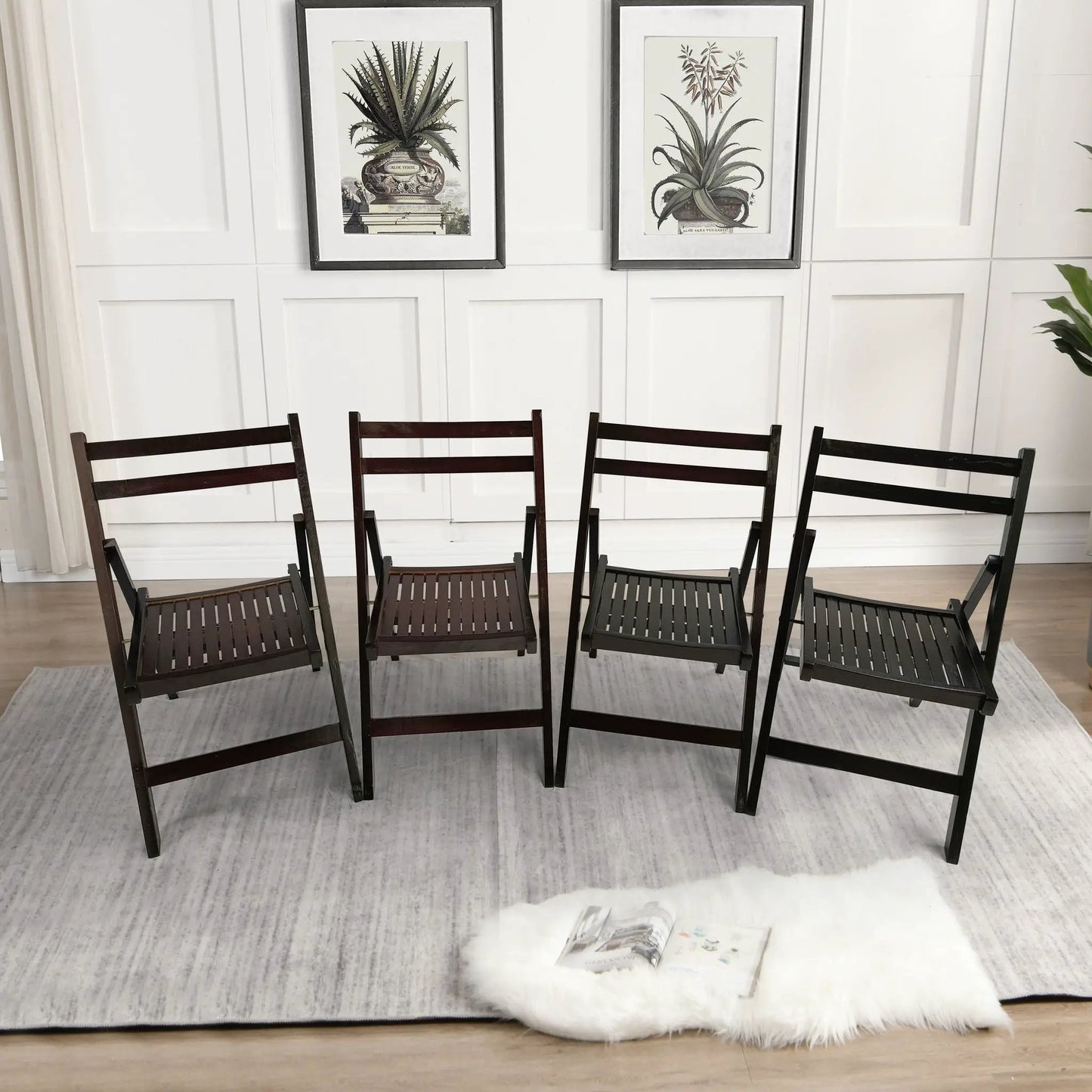 Solid Wood Foldable Event Chair Set of 4