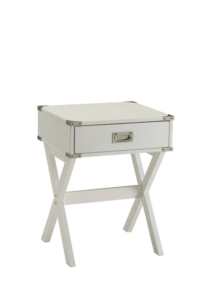 Babs Accent Table with Drawer Square Wooden Top