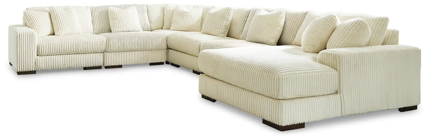 Lindyn Sectional Sofa with Cord Upholstery