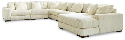 Lindyn Sectional Sofa with Cord Upholstery