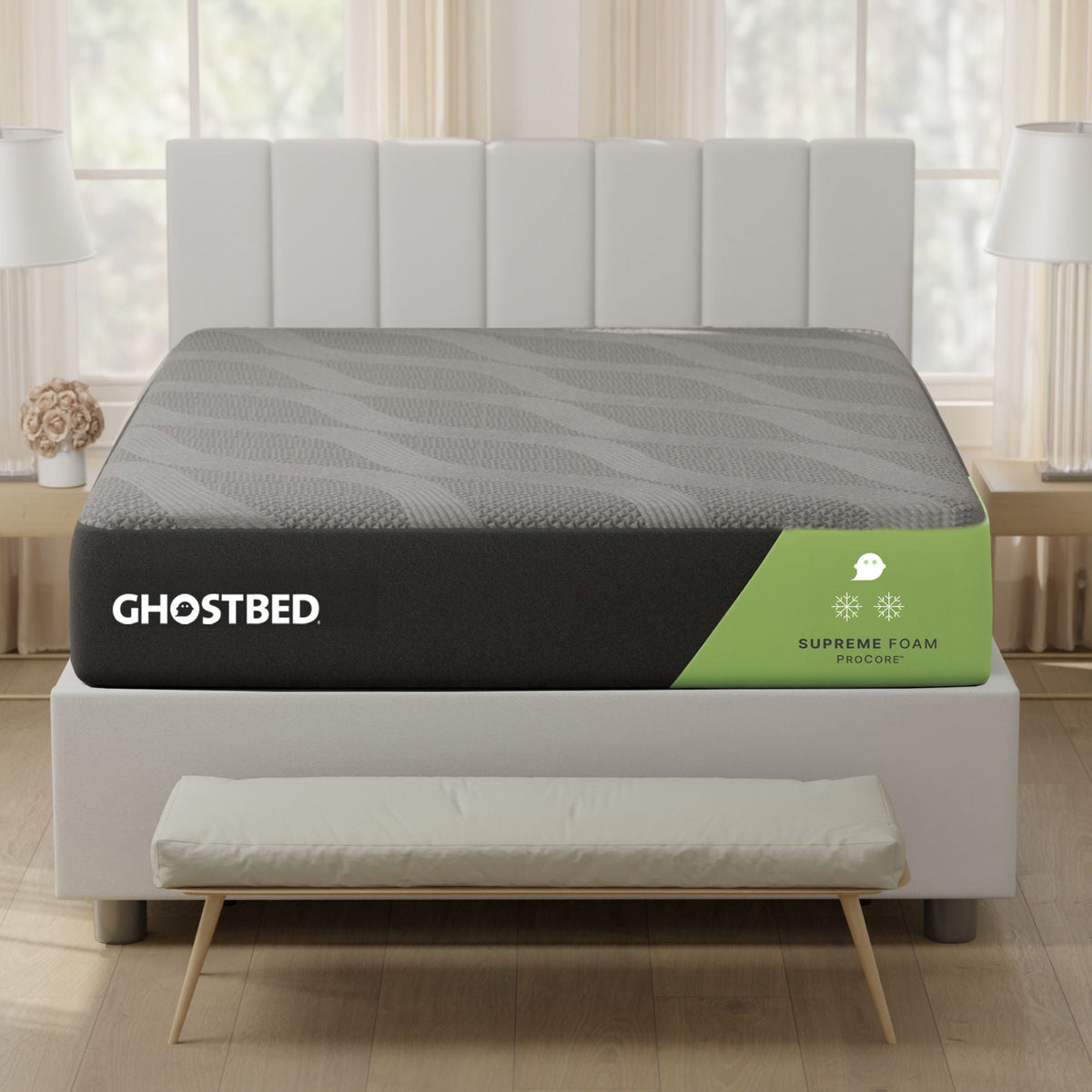 Supreme 12in memory foam mattress with ProCore cooling cover GhostBed on Tampa Home & Garden Store